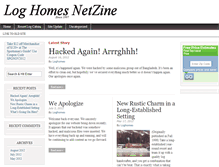 Tablet Screenshot of loghomesnetzine.com